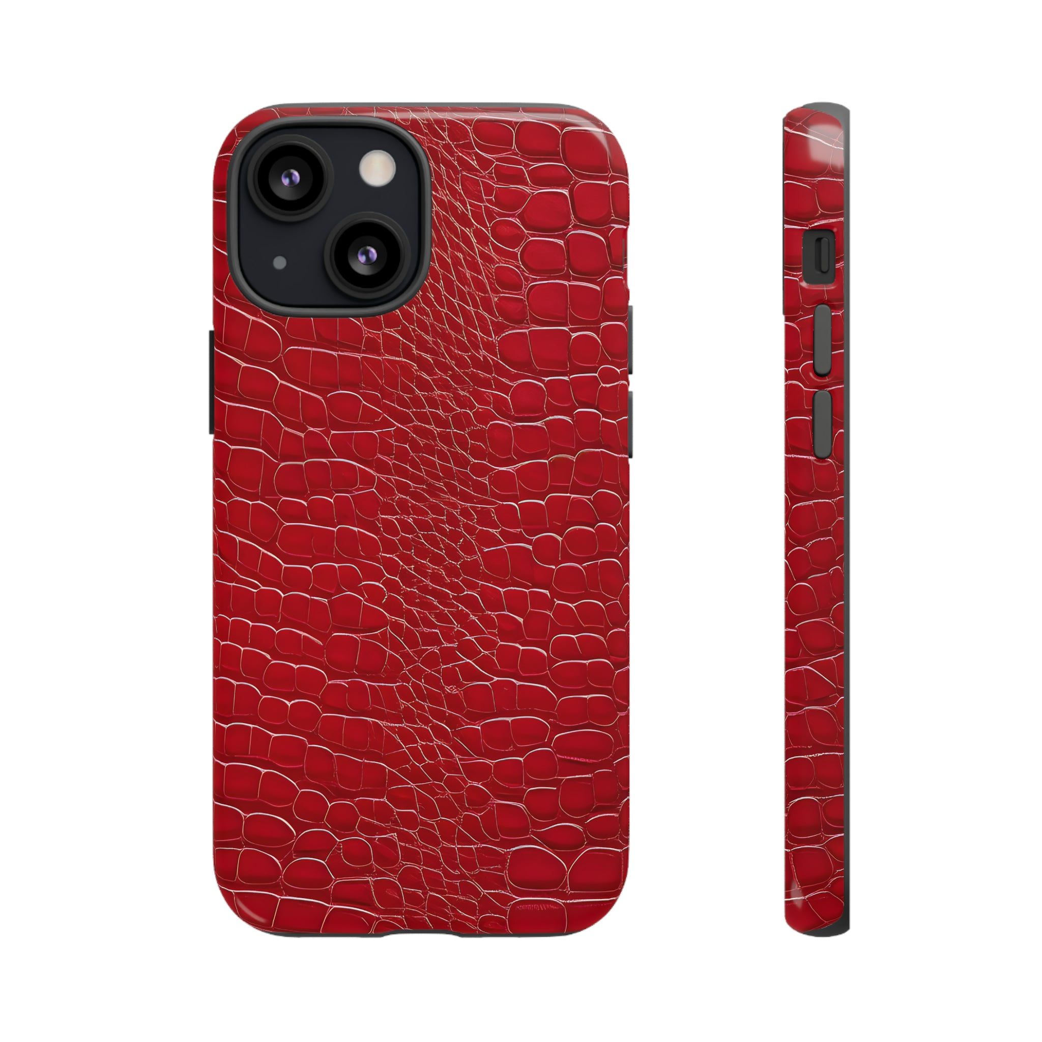 Luxury Look Red Crocodile Phone Case Compatible With iPhone