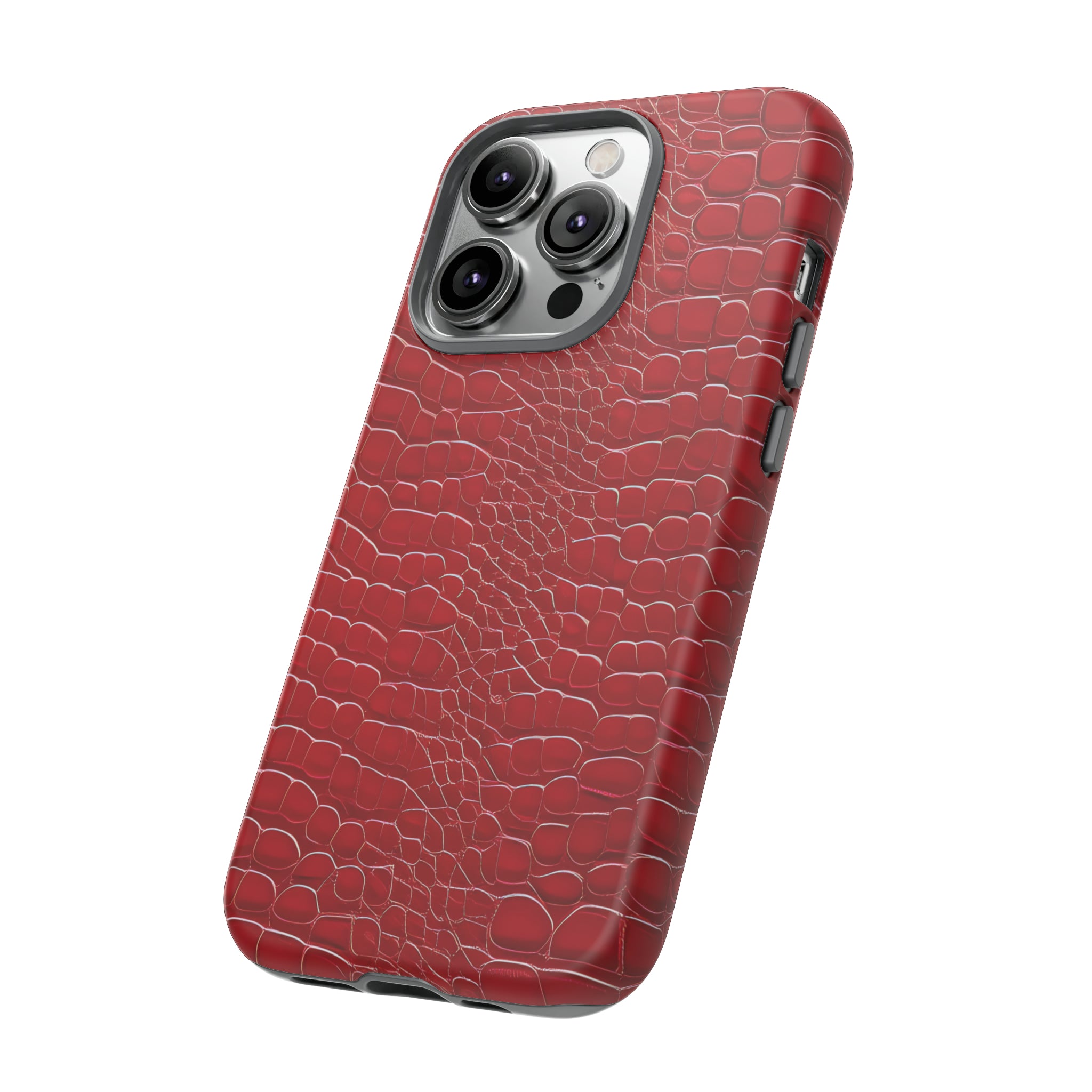 Luxury Look Red Crocodile Phone Case Compatible With iPhone