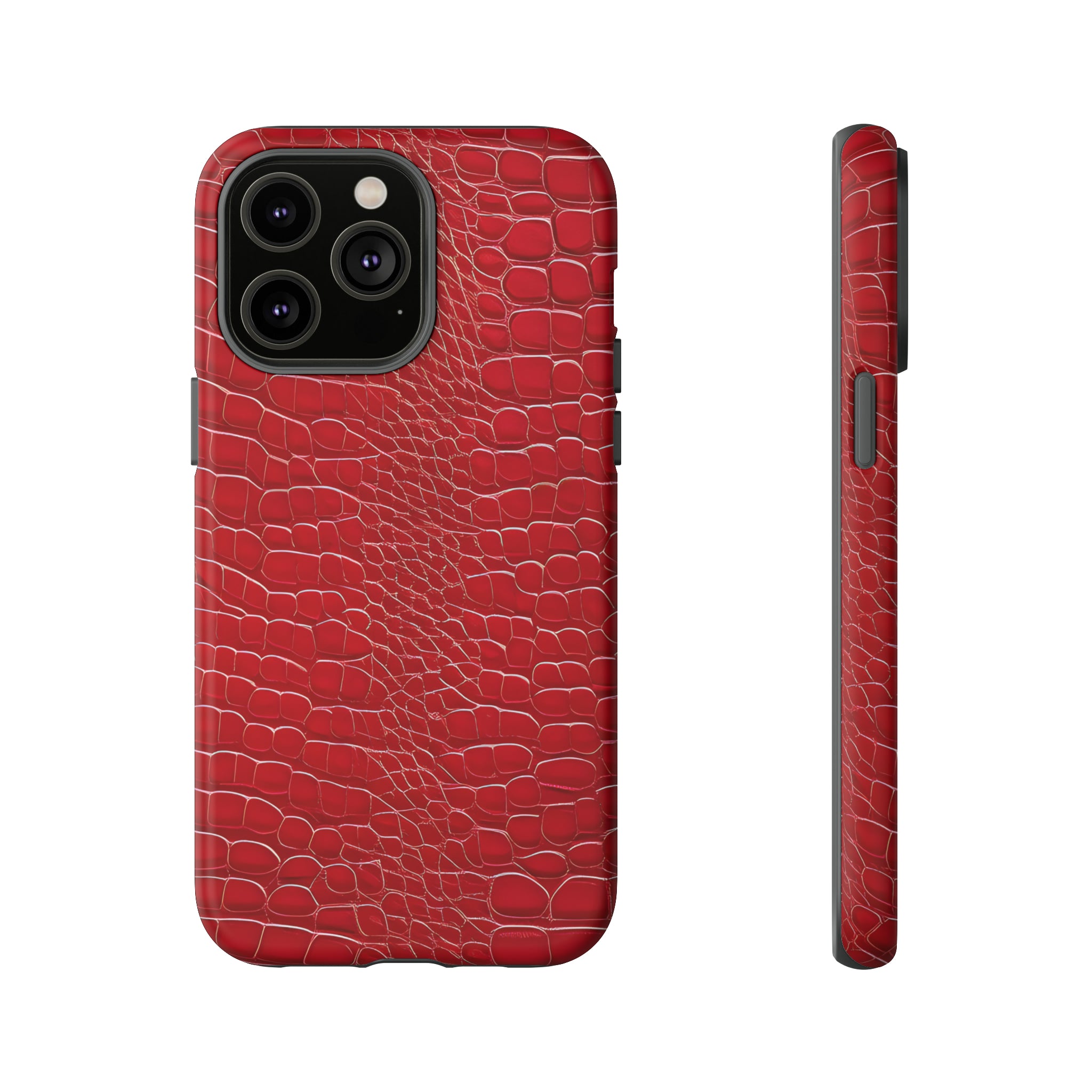 Luxury Look Red Crocodile Phone Case Compatible With iPhone