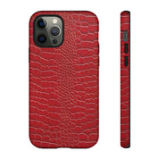 Luxury Look Red Crocodile Phone Case Compatible With iPhone