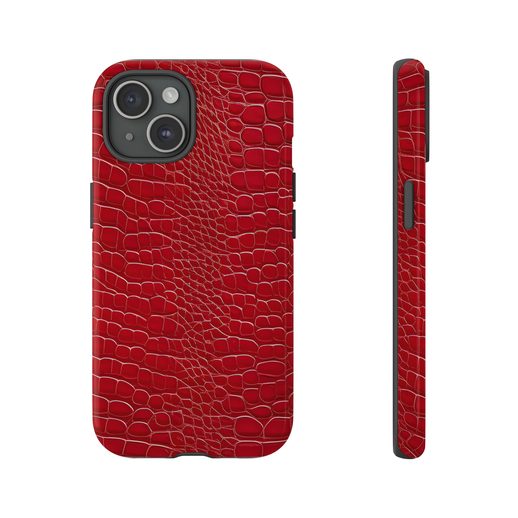 Luxury Look Red Crocodile Phone Case Compatible With iPhone