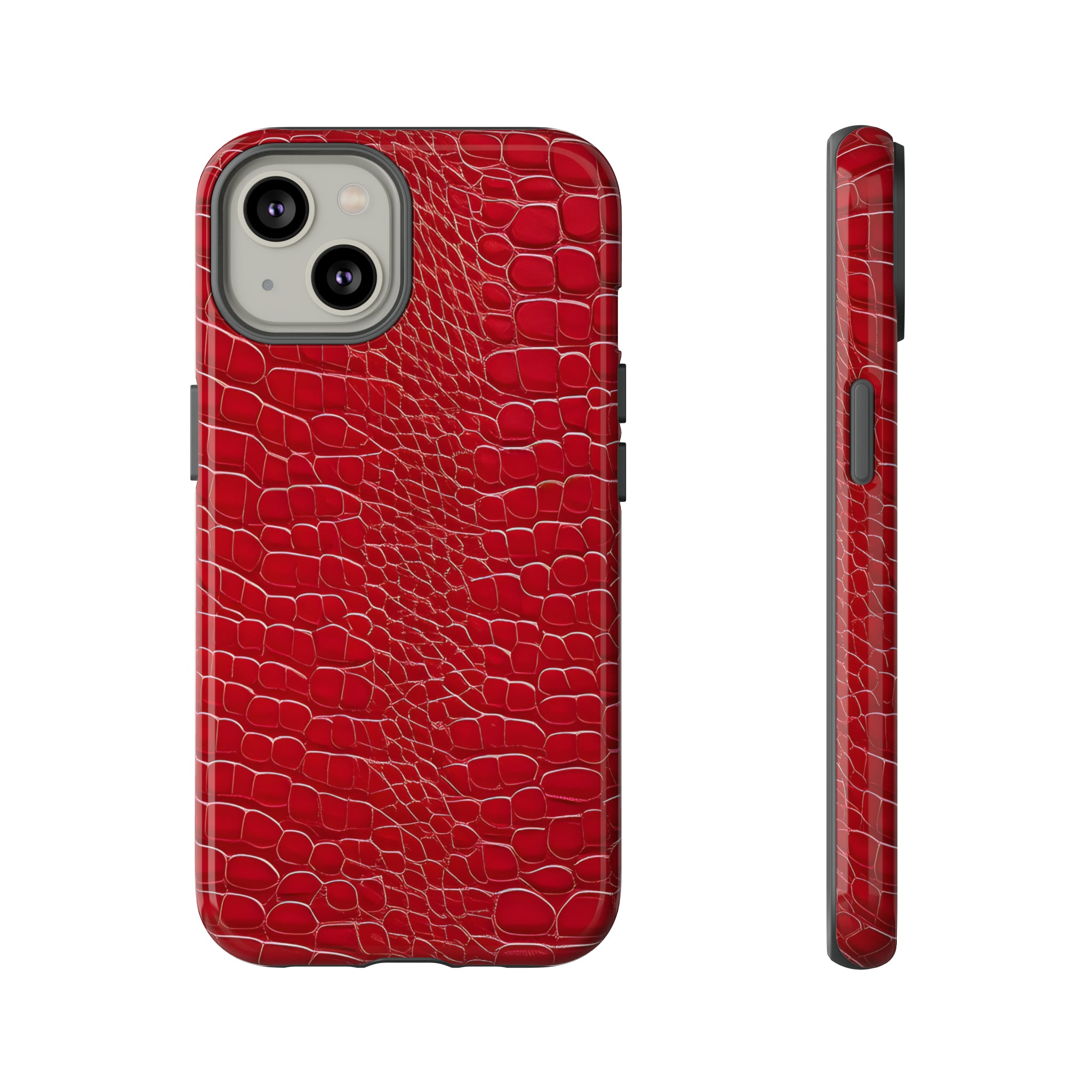 Luxury Look Red Crocodile Phone Case Compatible With iPhone