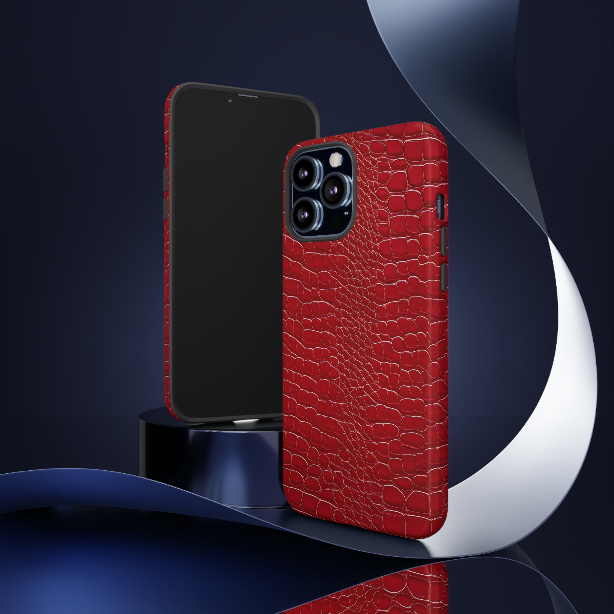 Luxury Look Red Crocodile Phone Case Compatible With iPhone