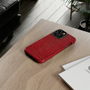 Luxury Look Red Crocodile Phone Case Compatible With iPhone