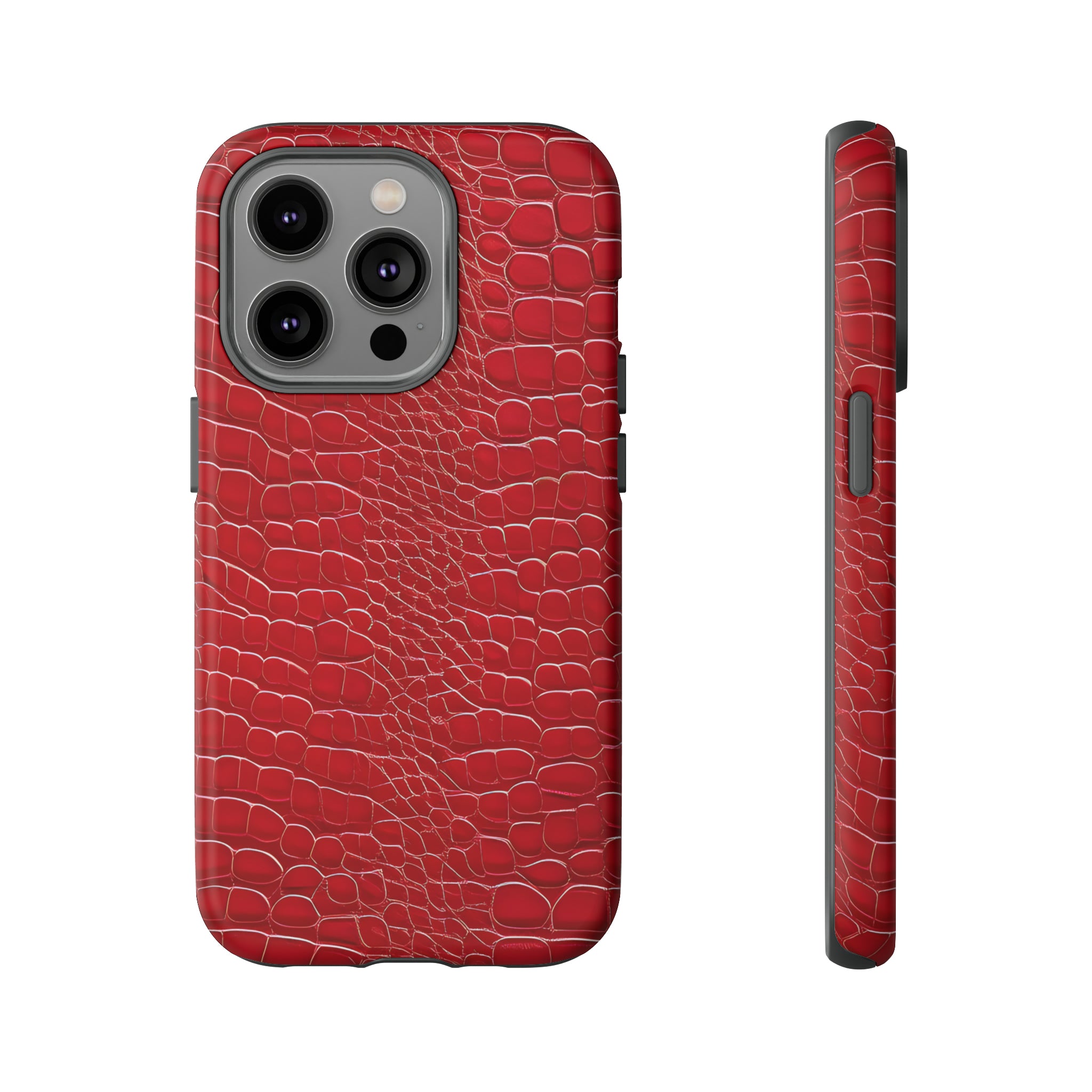 Luxury Look Red Crocodile Phone Case Compatible With iPhone