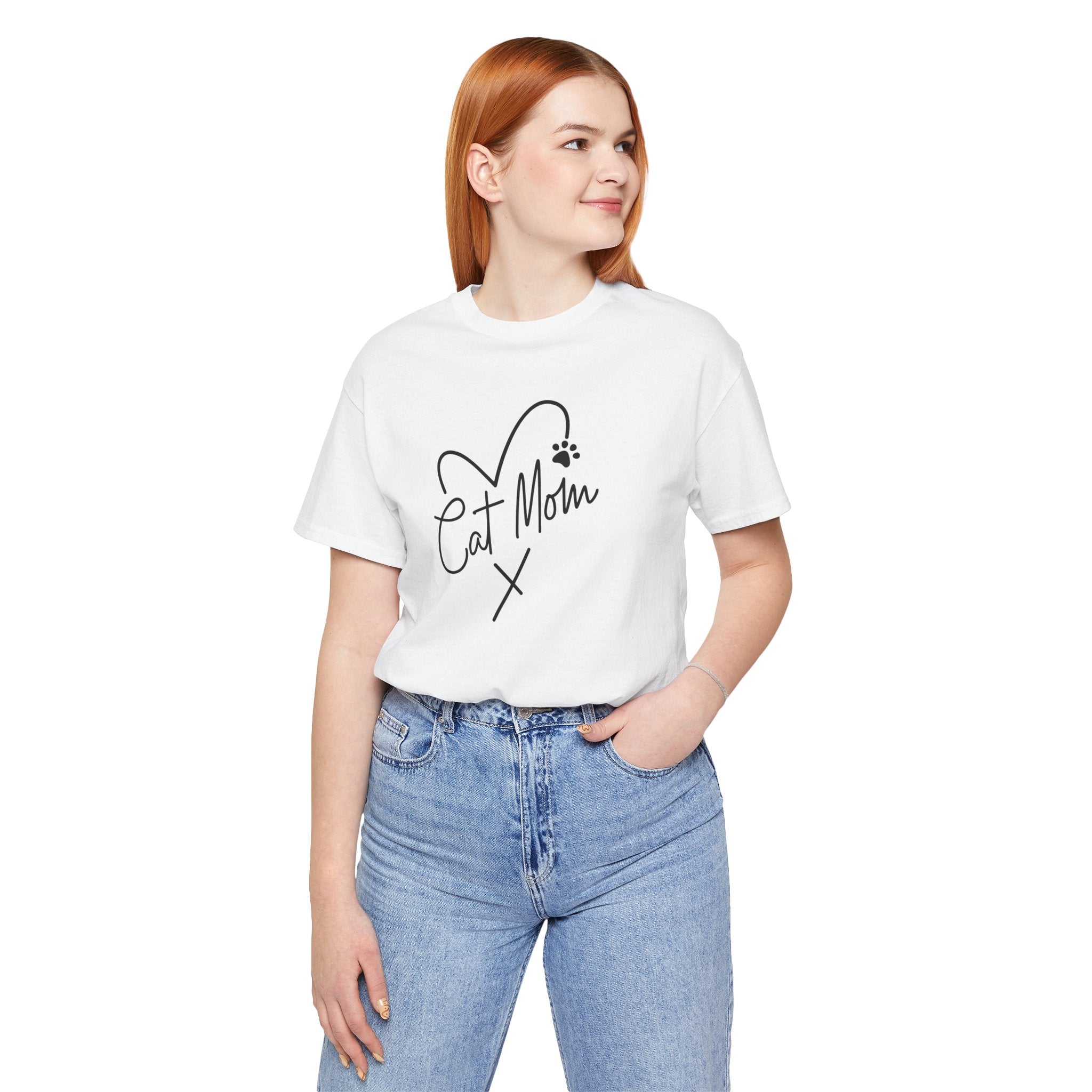 Cat Mom Jersey Short Sleeve Tee