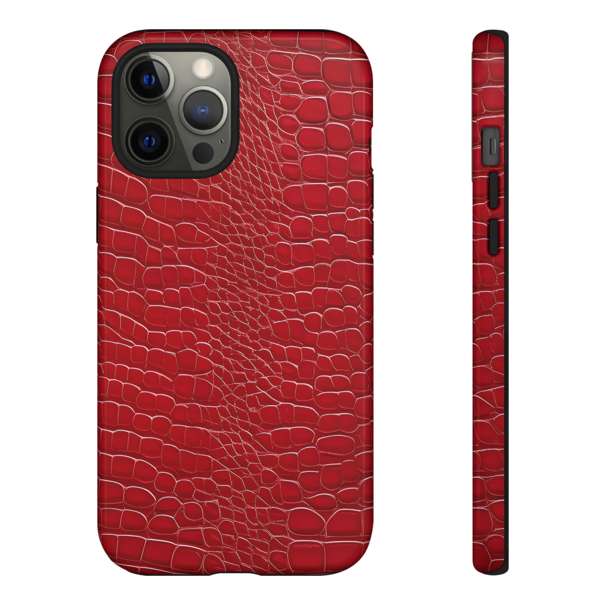 Luxury Look Red Crocodile Phone Case Compatible With iPhone