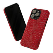 Luxury Look Red Crocodile Phone Case Compatible With iPhone