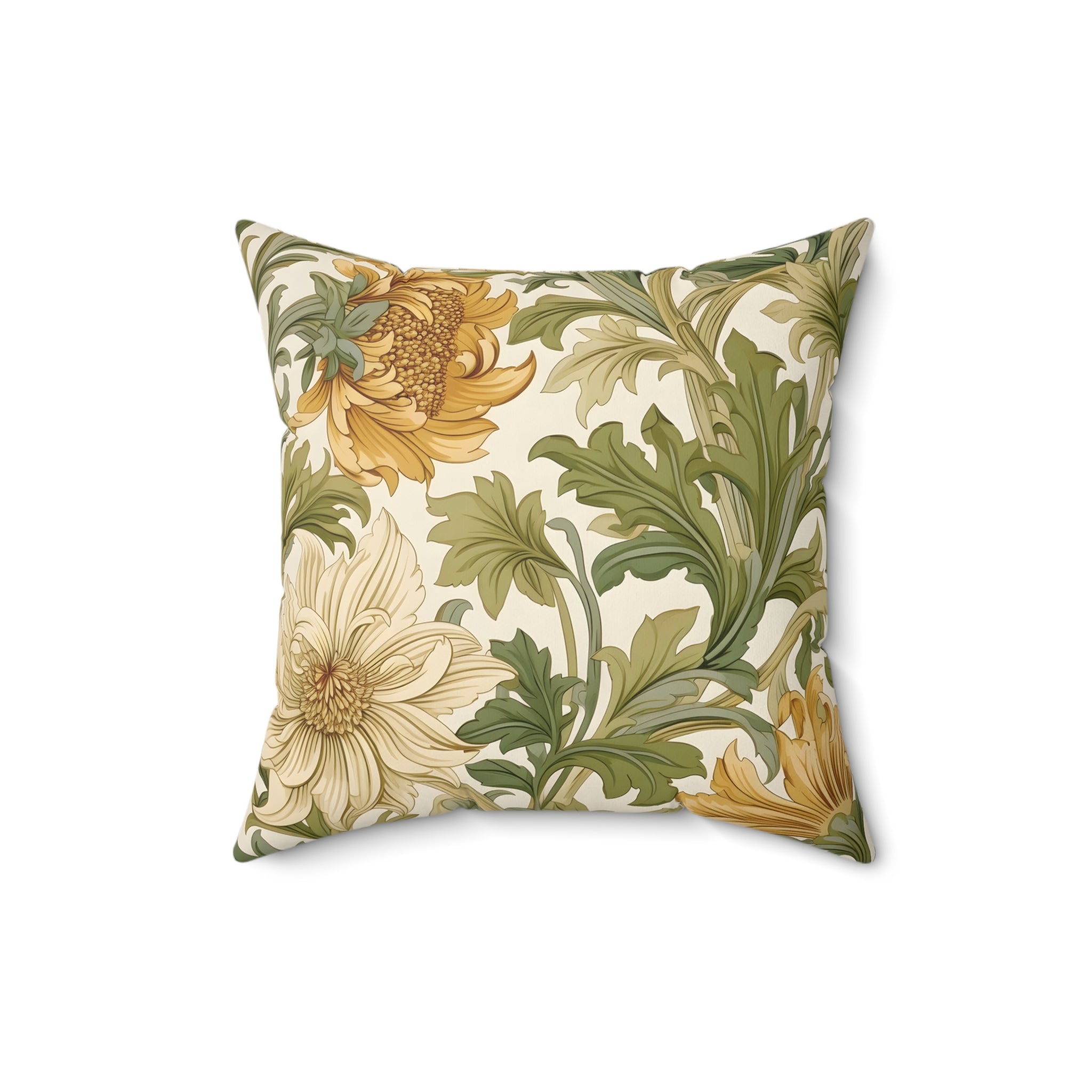 Beautiful and Elegant Floral Spun Polyester Throw Pillow