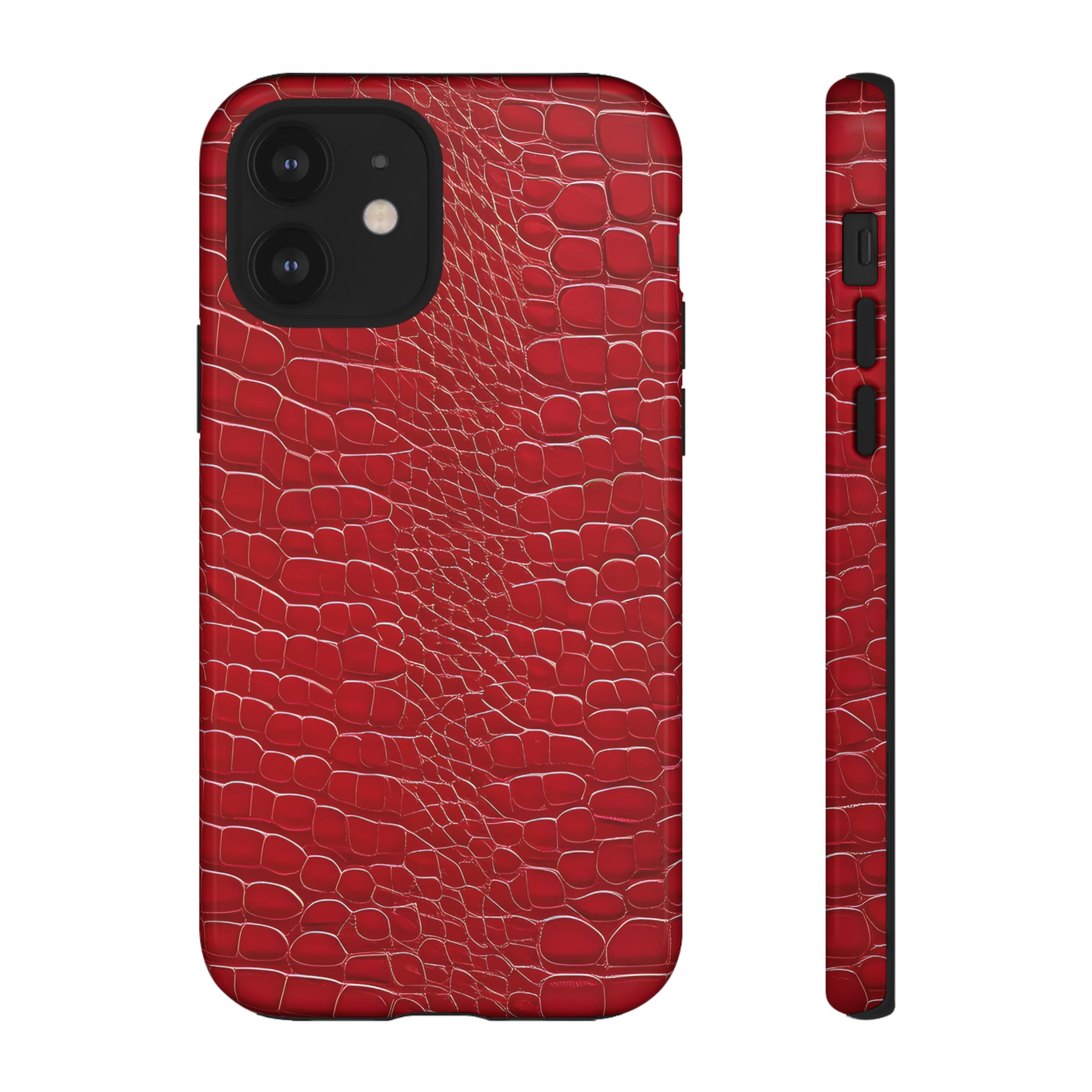 Luxury Look Red Crocodile Phone Case Compatible With iPhone