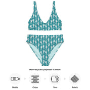 Fresh Designs Blue Seahorse Recycled High-Waisted bikini