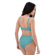 Fresh Designs Blue Seahorse Recycled High-Waisted Bikini