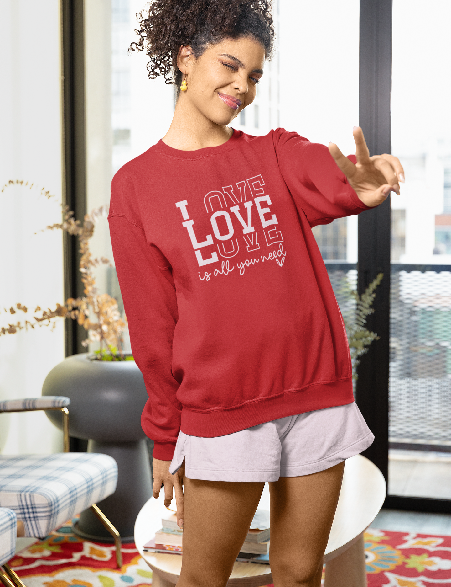 gildan-sweatshirt-mockup-featuring-a-smiling-woman-doing-the-peace-sign-m32073.png