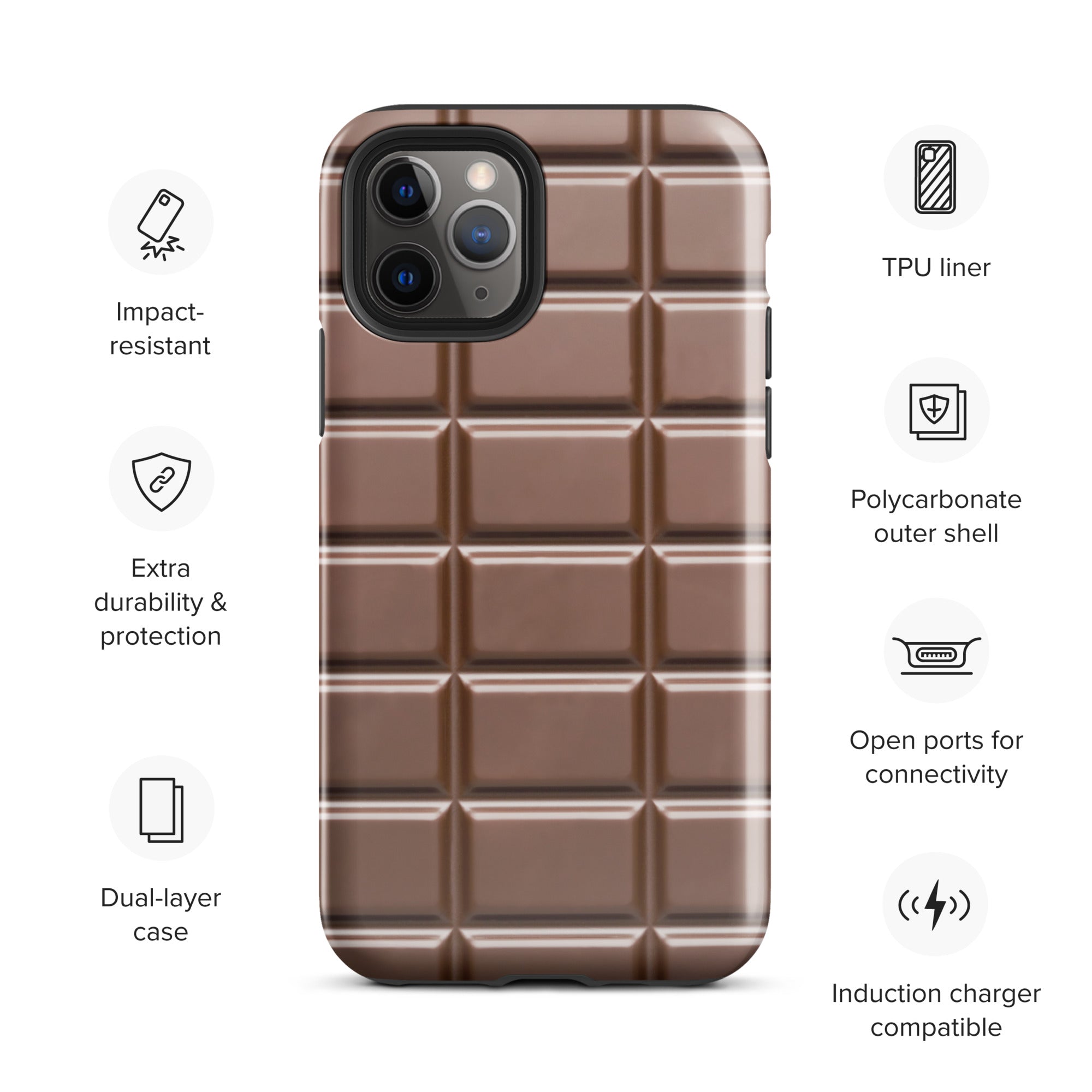 Funny Chocolate Bar Phone Case Compatible With iPhone®