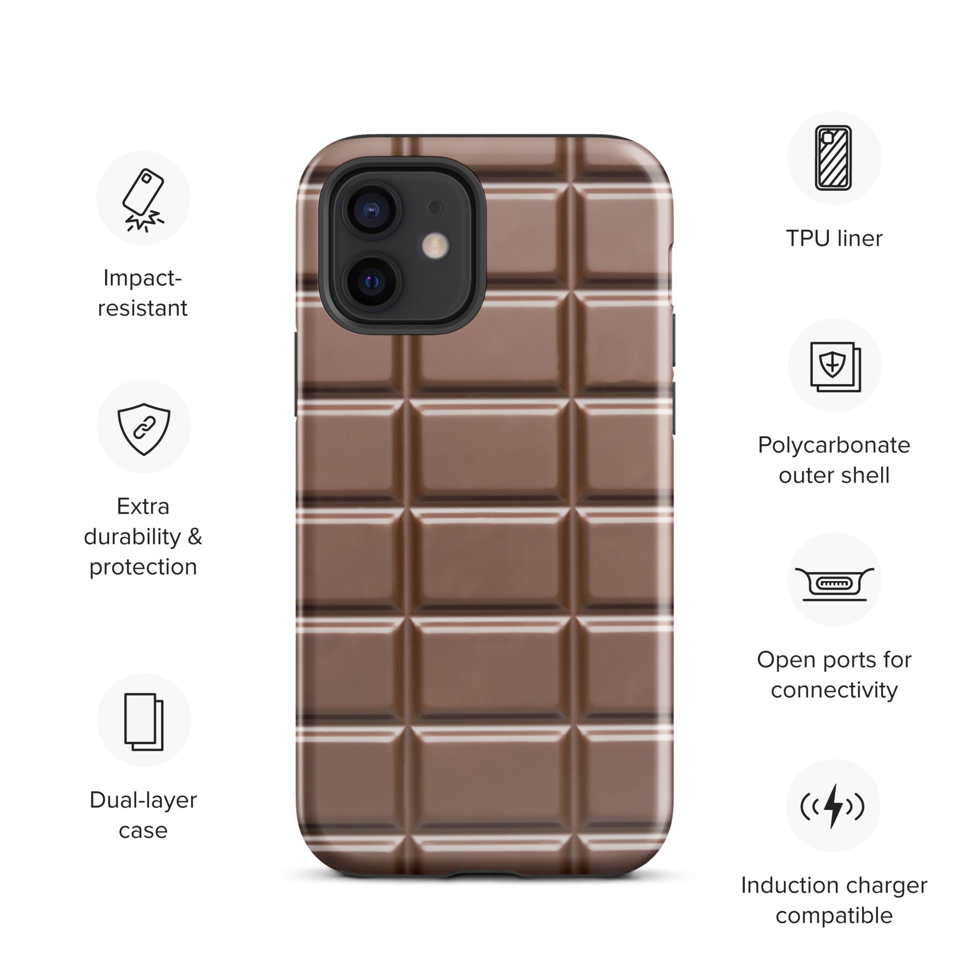 Funny Chocolate Bar Phone Case Compatible With iPhone®