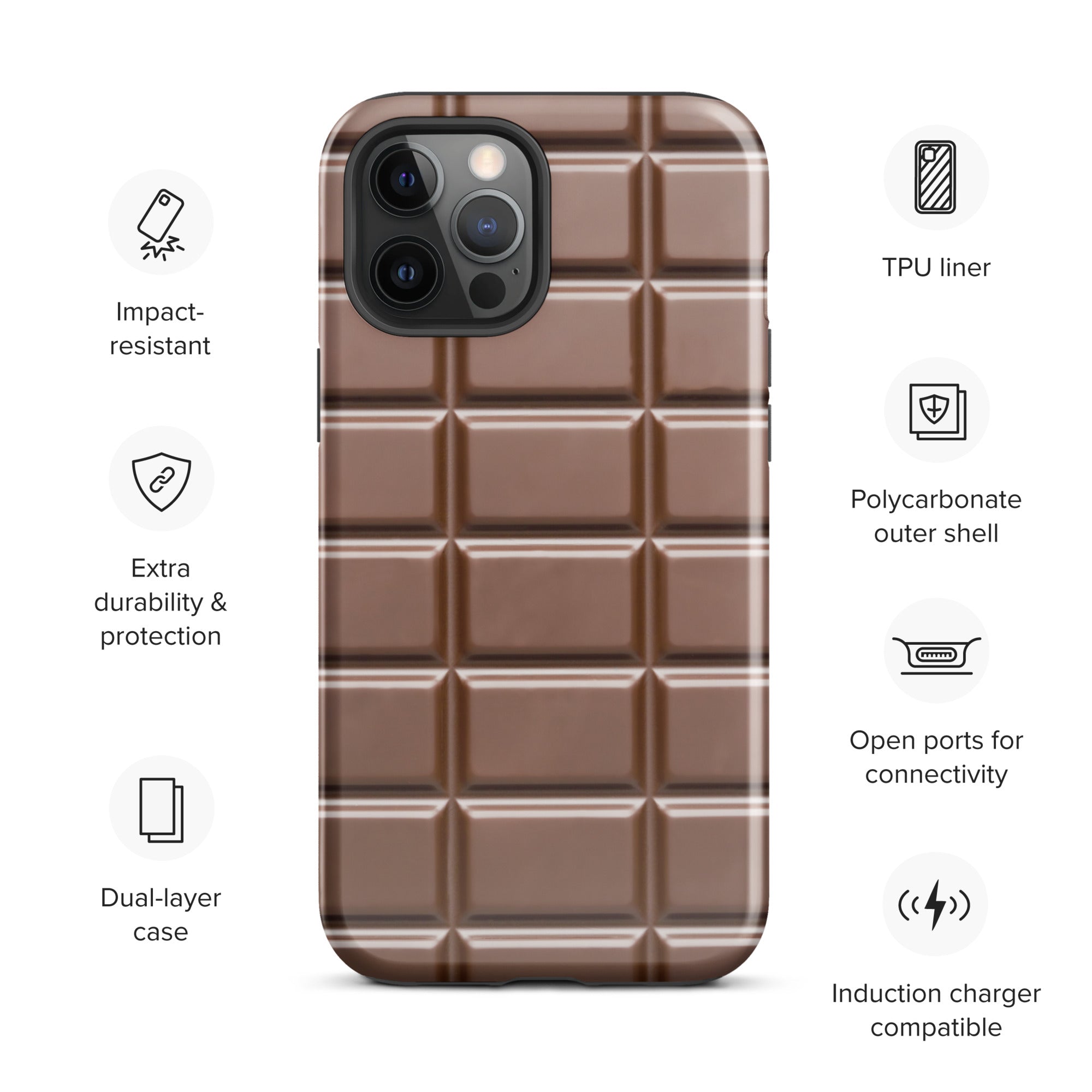 Funny Chocolate Bar Phone Case Compatible With iPhone®