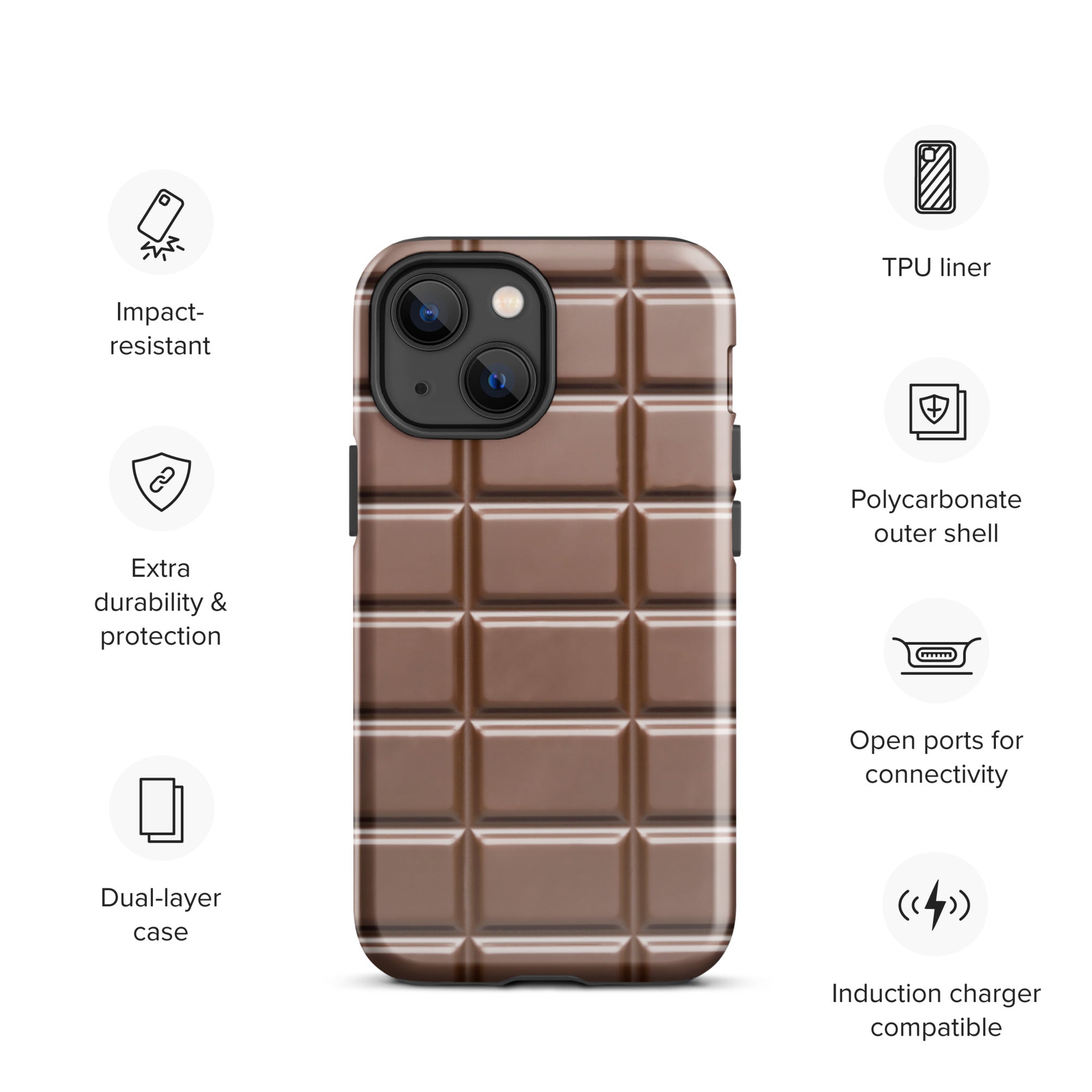 Funny Chocolate Bar Phone Case Compatible With iPhone®