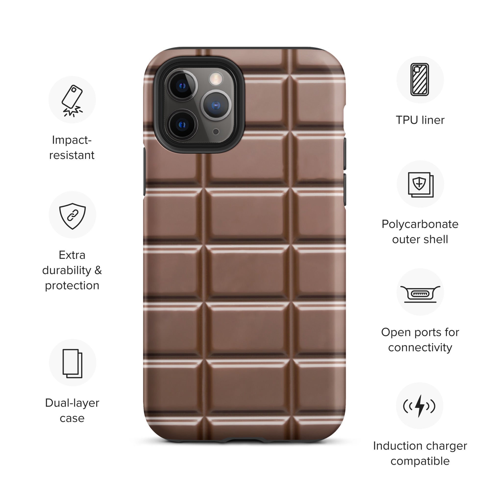 Funny Chocolate Bar Phone Case Compatible With iPhone®