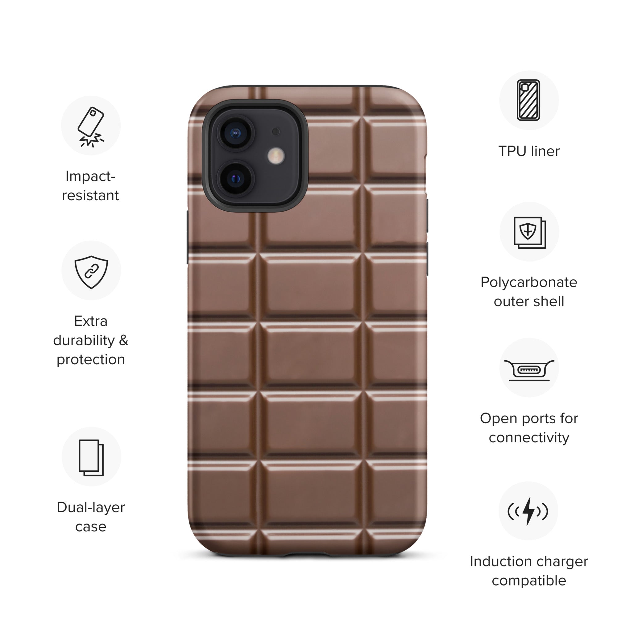 Funny Chocolate Bar Phone Case Compatible With iPhone®