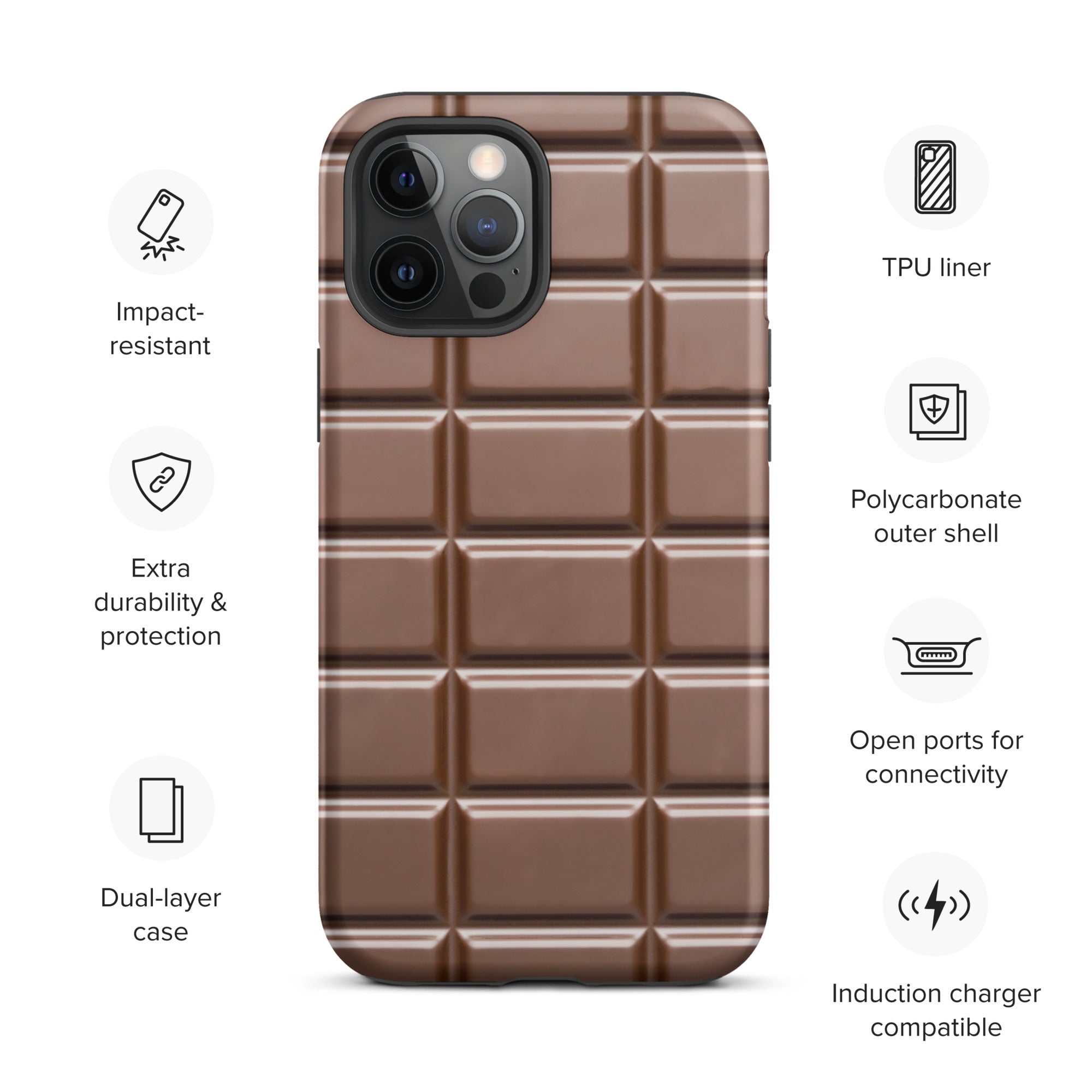 Funny Chocolate Bar Phone Case Compatible With iPhone®