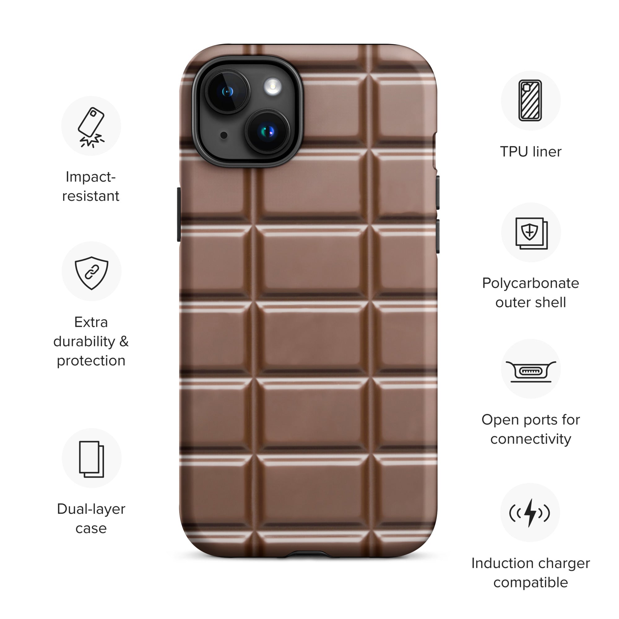 Funny Chocolate Bar Phone Case Compatible With iPhone®