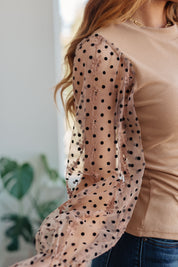Dots on My Sleeves Blouse