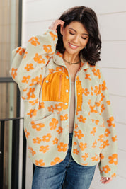 Love It Don't Leave It Floral Fleece Jacket