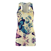 Women's Cut & Sew Racerback Dress Butterfly Floral