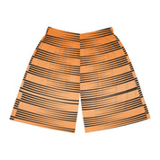 Orange Stripe Basketball Shorts (AOP)