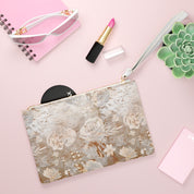 Beautiful Vegan Leather Vintage Floral Clutch Bag