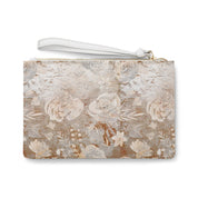 Beautiful Vegan Leather Vintage Floral Clutch Bag